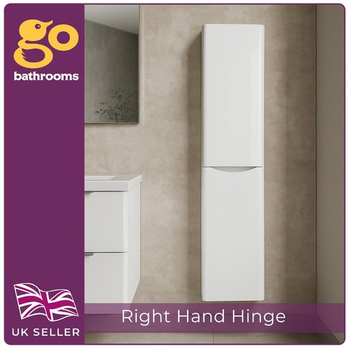 White gloss tall wall mounted - gloss,