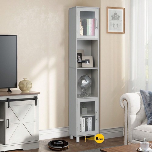 Grey tall bathroom cabinet - tall,