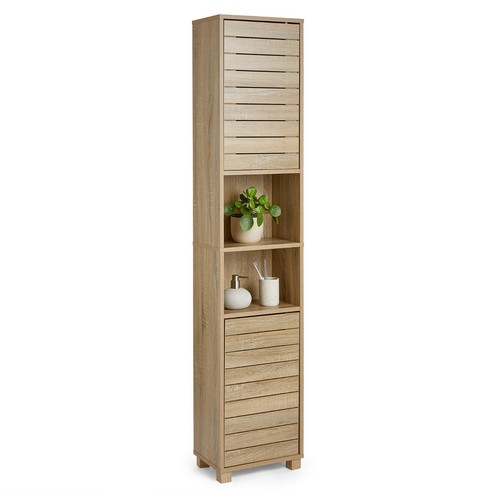 Tall bathroom cabinet oak - cabinet,,